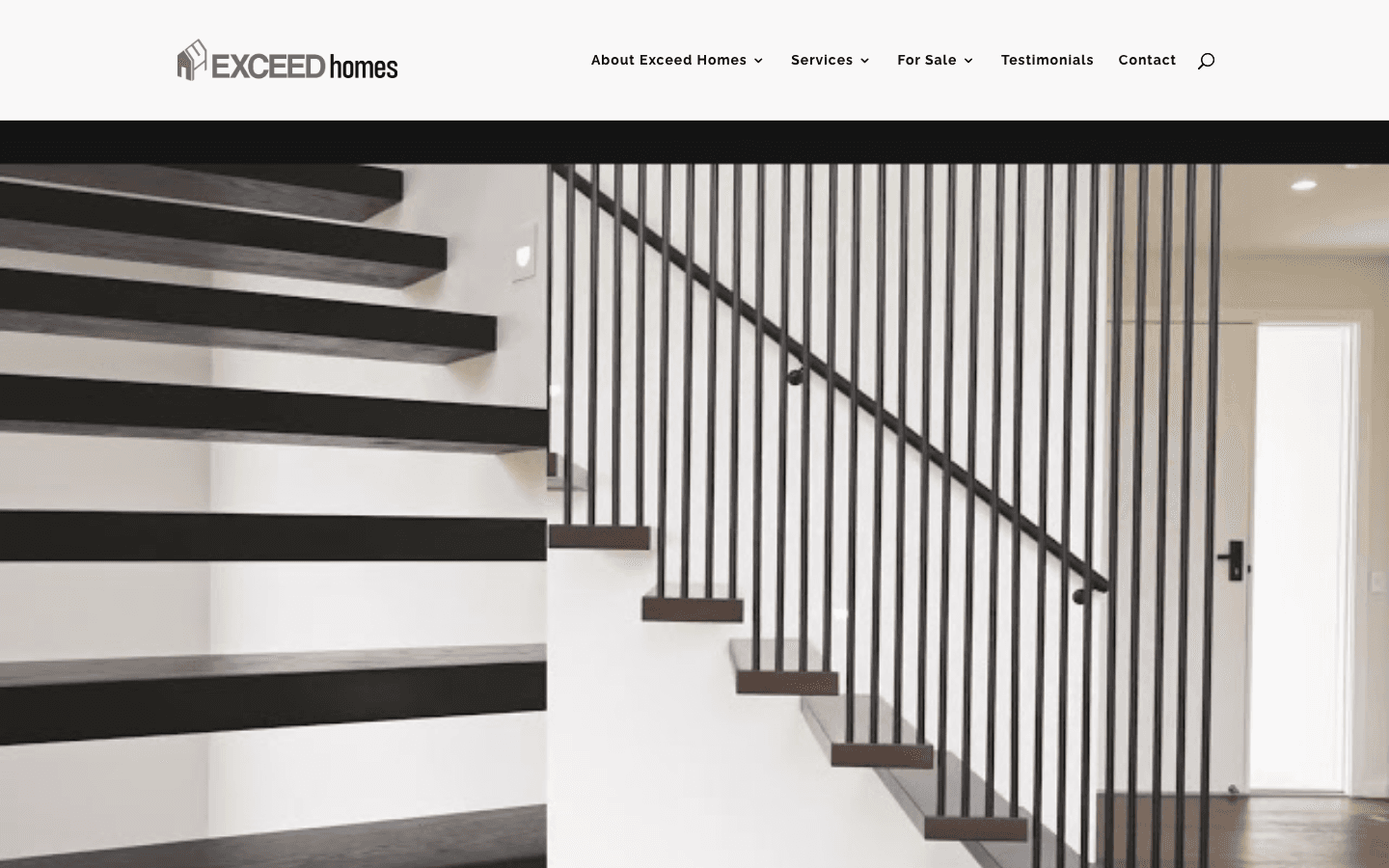Exceed Homes website built by Patorama