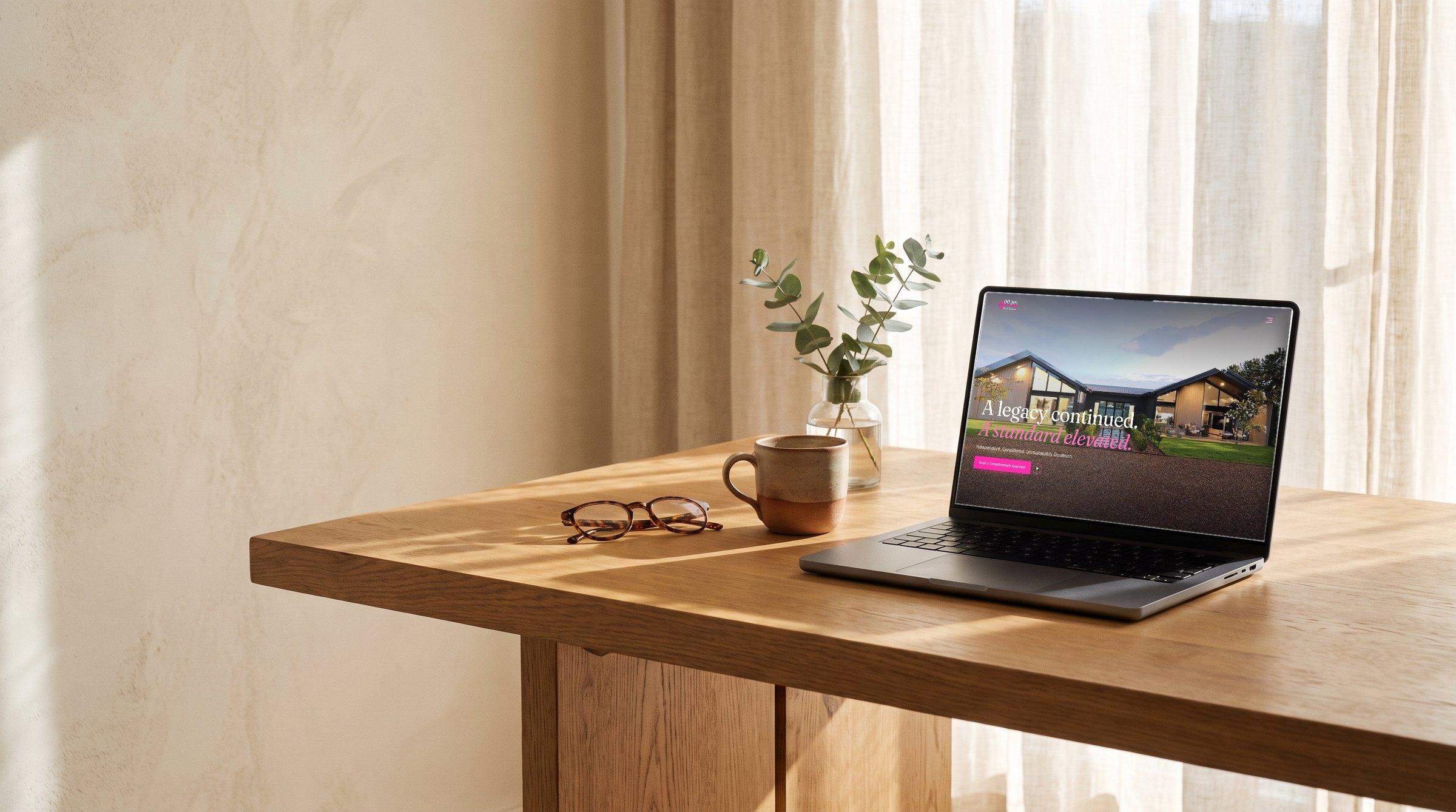 The Carol James Real Estate website, built by Patorama Studios, on screen