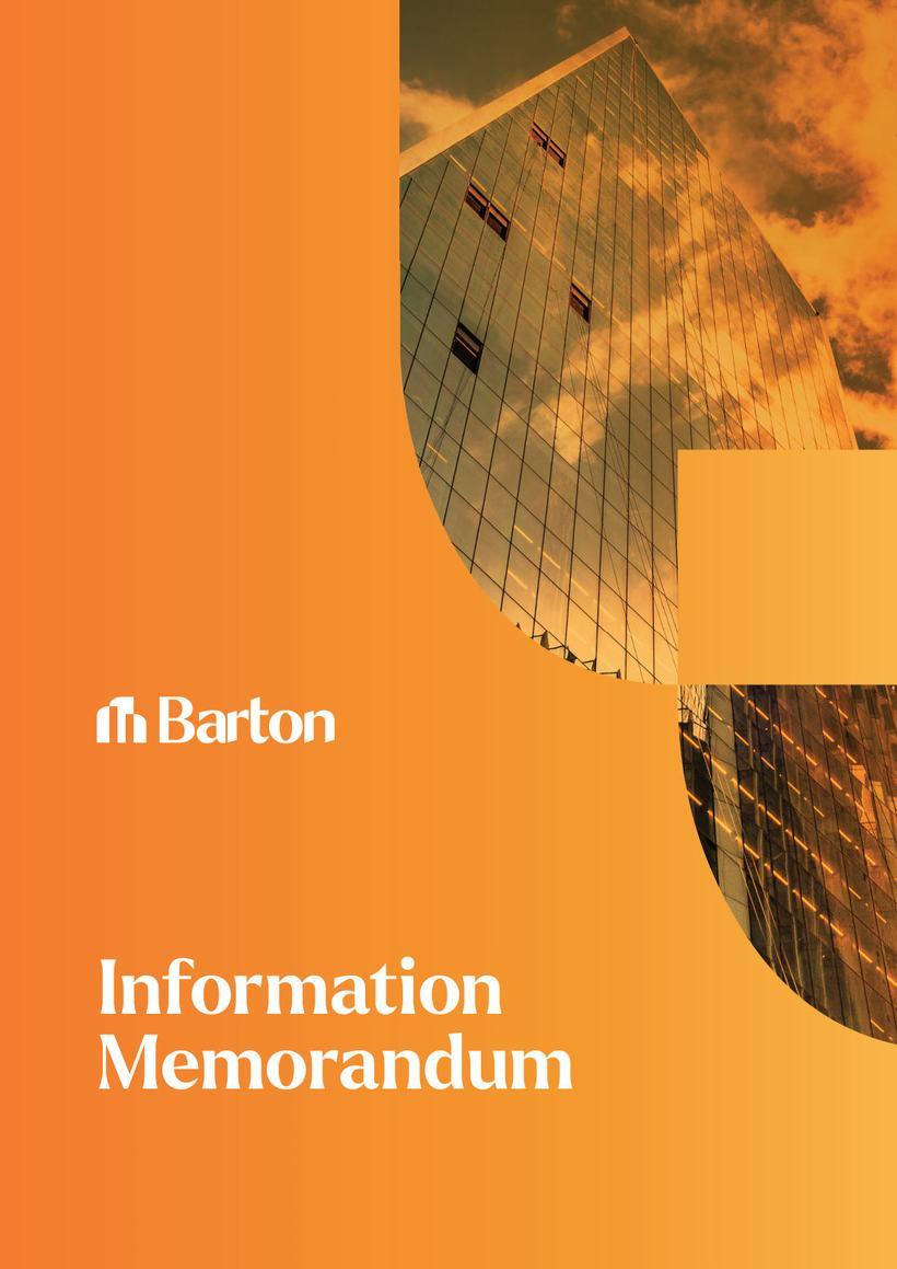 Barton Commercial information memorandum cover design