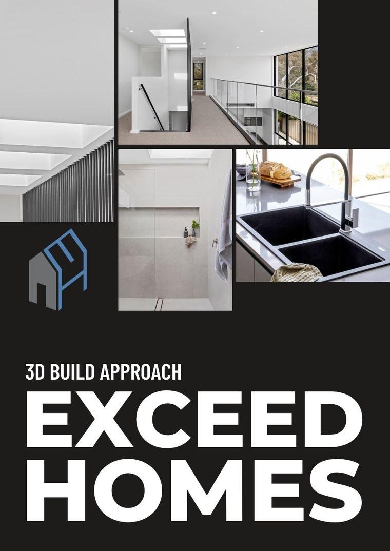 Exceed Homes 3D Build Approach booklet cover design