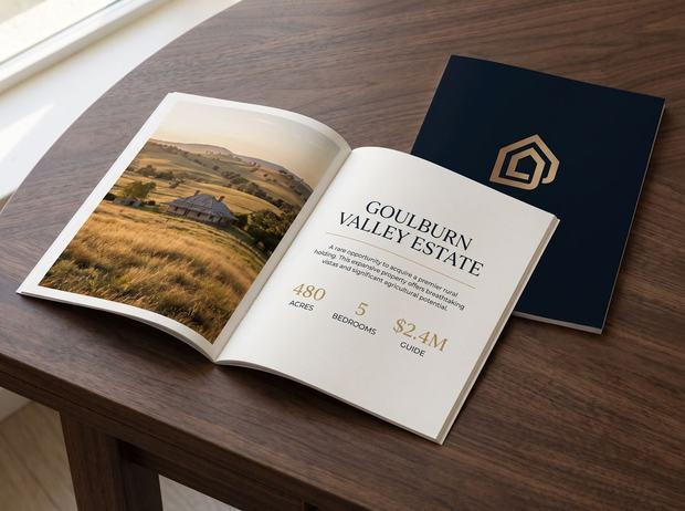 Sixteen-page property appraisal booklet open on a table
