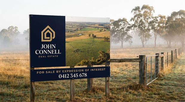 Rural expression of interest signboard design