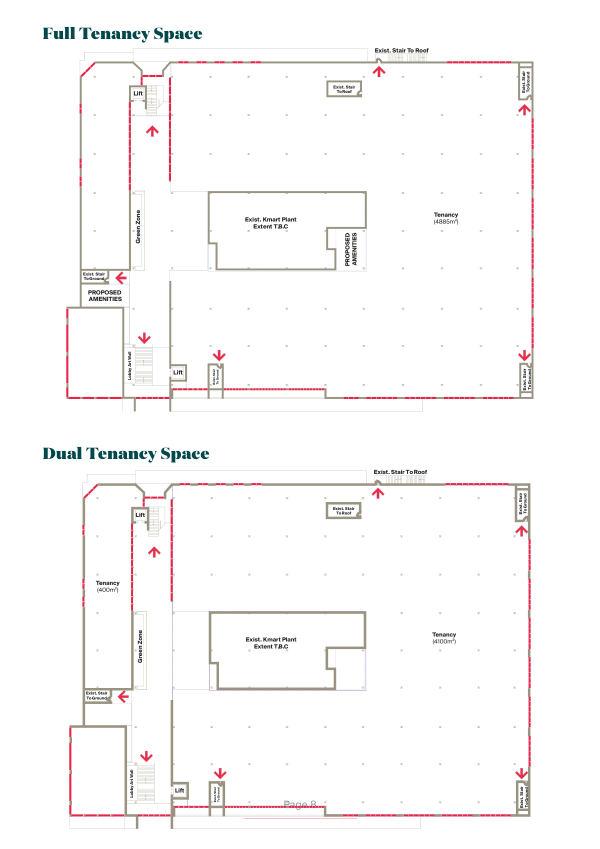 Tenancy floorplan schedule from a commercial information memorandum